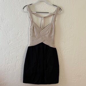 BCBG MAXAZRIA black bubble hem cocktail dress